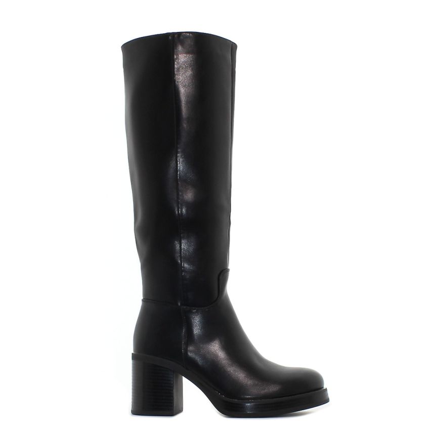 Yolera - Michell fekete női magasszárú csizma