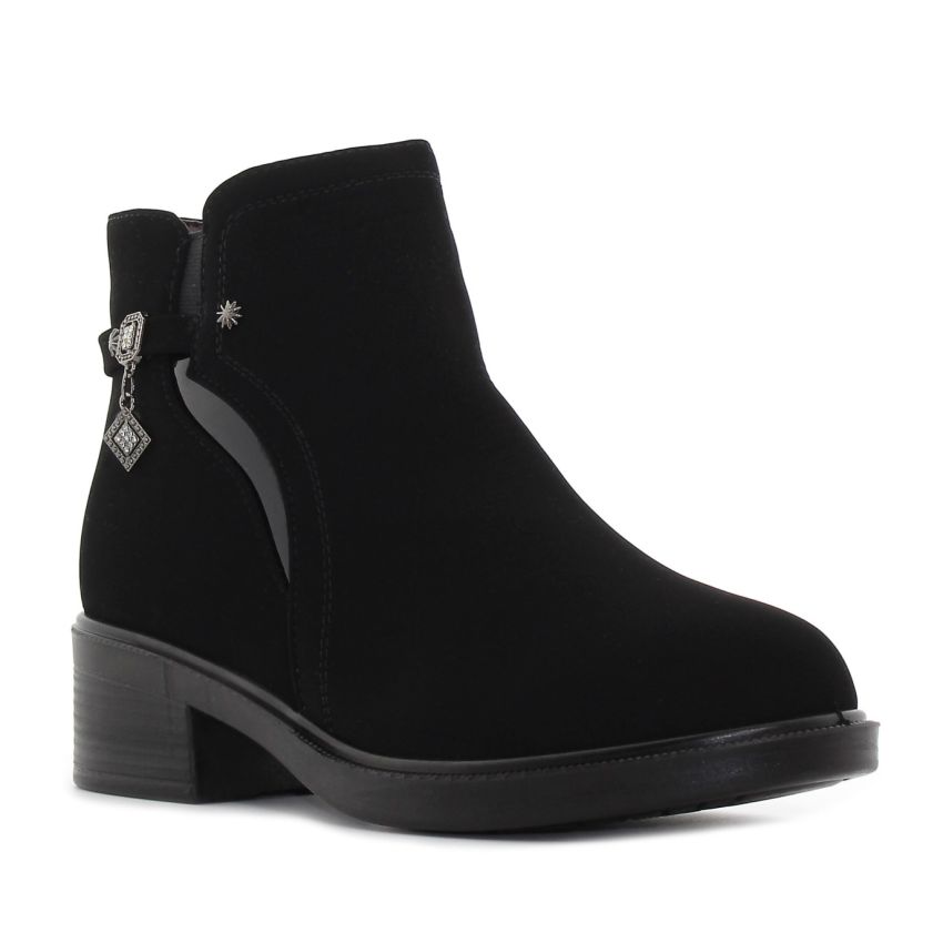 Yolera - Dia fekete női bokacsizma