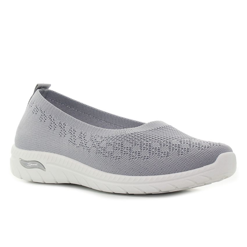 Bosido Rebeka szürke női bebújós cipő