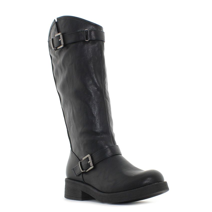 Monogrant - Agata fekete női magasszárú csizma