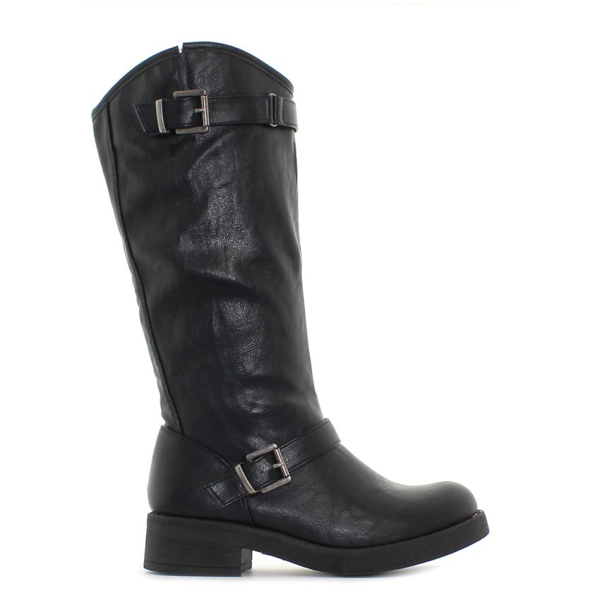 Monogrant - Agata fekete női magasszárú csizma