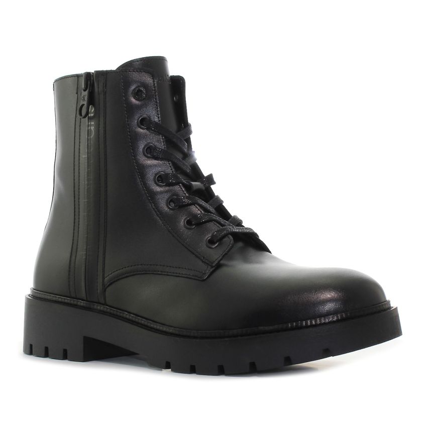 Calvin Klein Combat Mid Lace fekete férfi bokacsizma