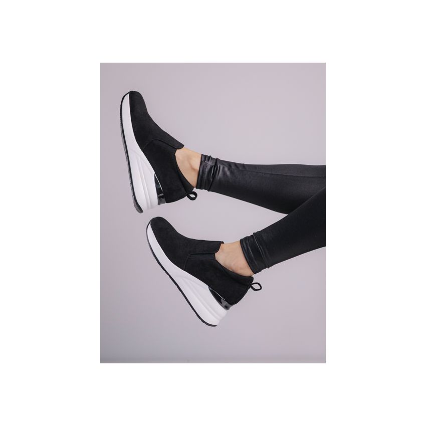 Yolera - Joen fekete női bebújós cipő