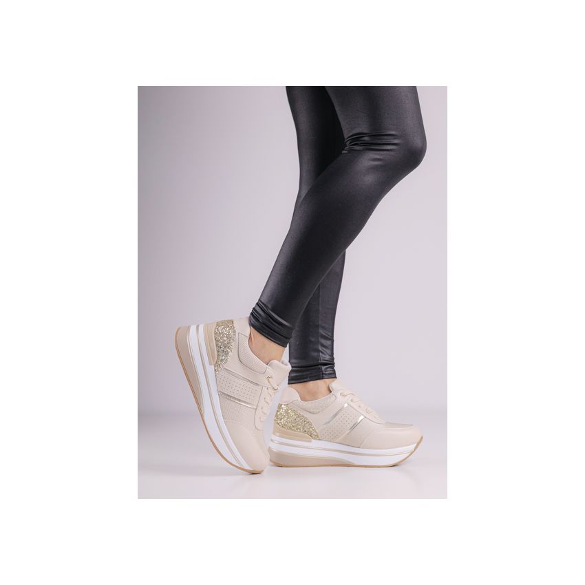 Yolera - Amy bézs női cipő