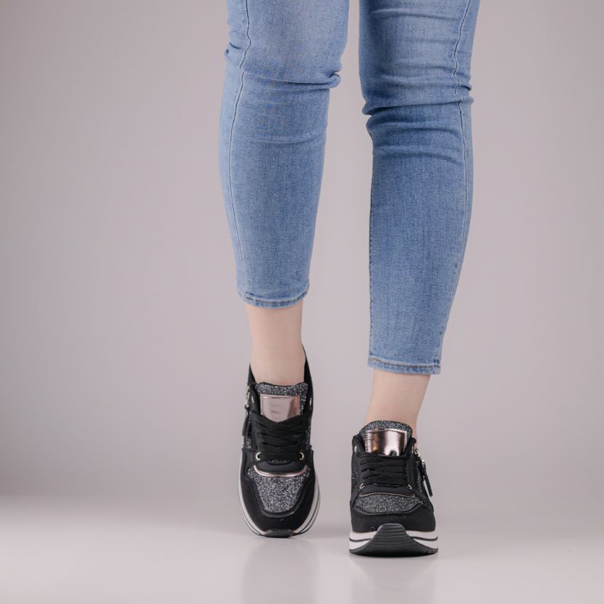 Yolera - Spark fekete női cipő