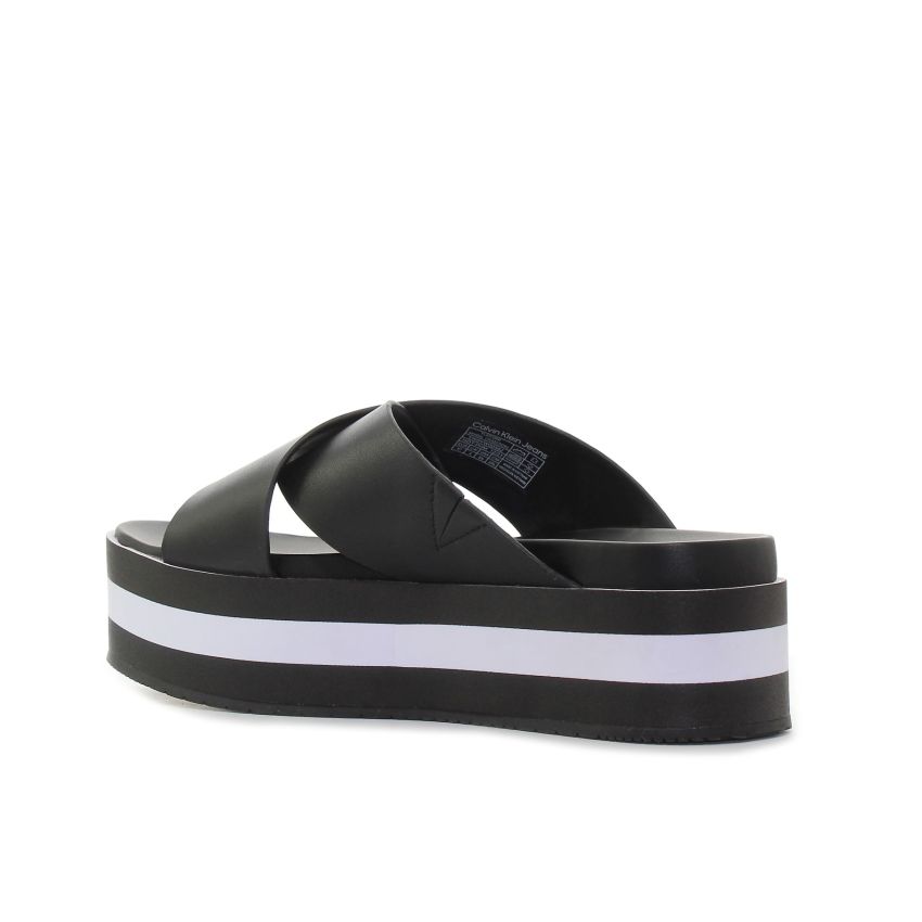 Calvin Klein Flatform Sandal platformos fekete női papucs