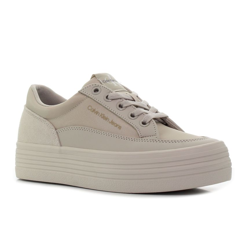 Calvin Klein Vulcanized Flatform Low Cut platformos bézs női cipő