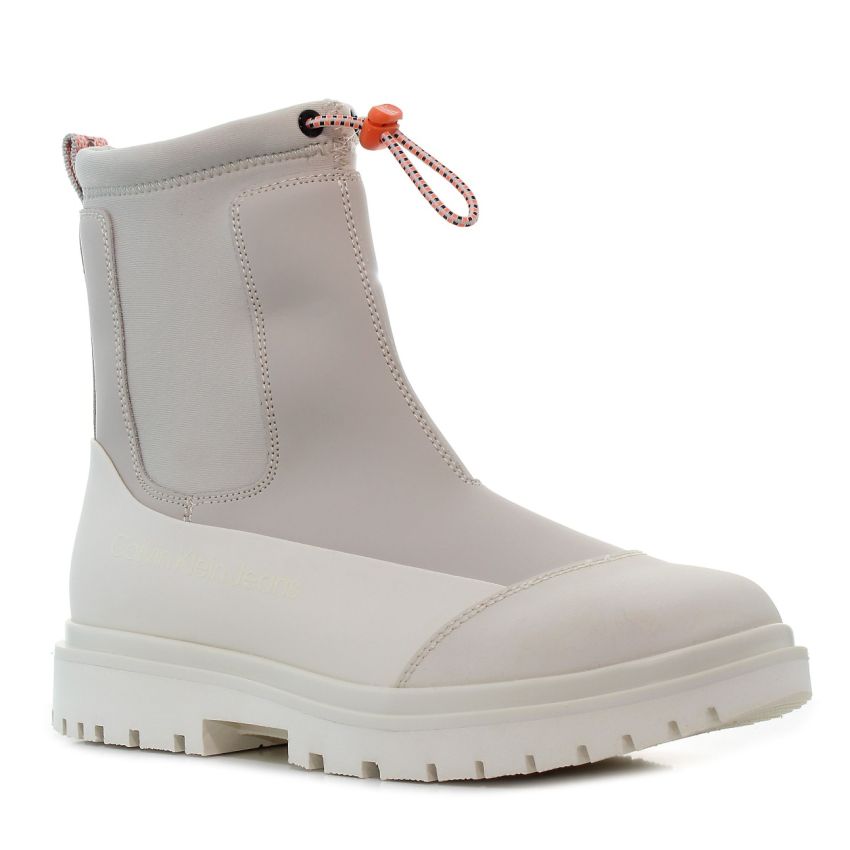 Calvin Klein Chunky Combat Chelsea Boot bézs női csizma