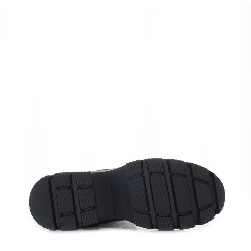 Calvin Klein Chunky Combat Zip fekete női bokacsizma