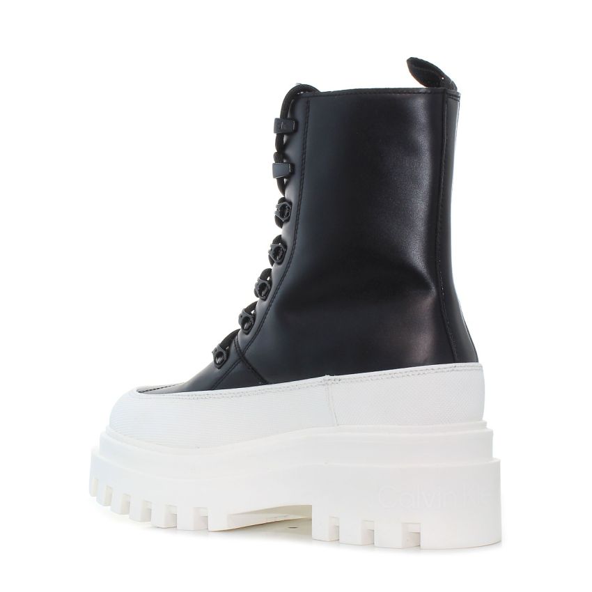 Calvin Klein Flatform Lace Up fekete női bakancs