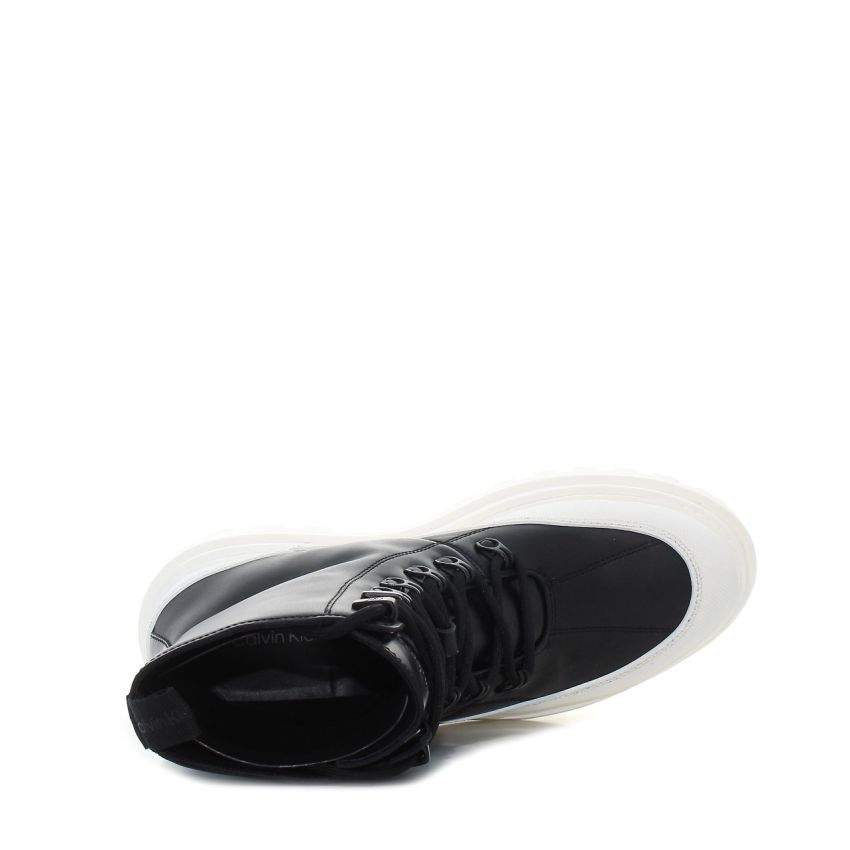 Calvin Klein Flatform Lace Up fekete női bakancs