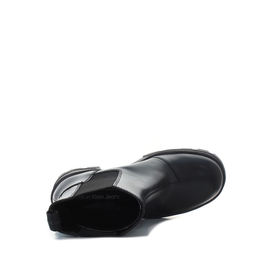 Calvin Klein Chunky Heeled Chelsea fekete női bokacsizma