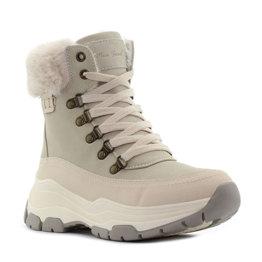 Wink - Bugu bézs női csizma