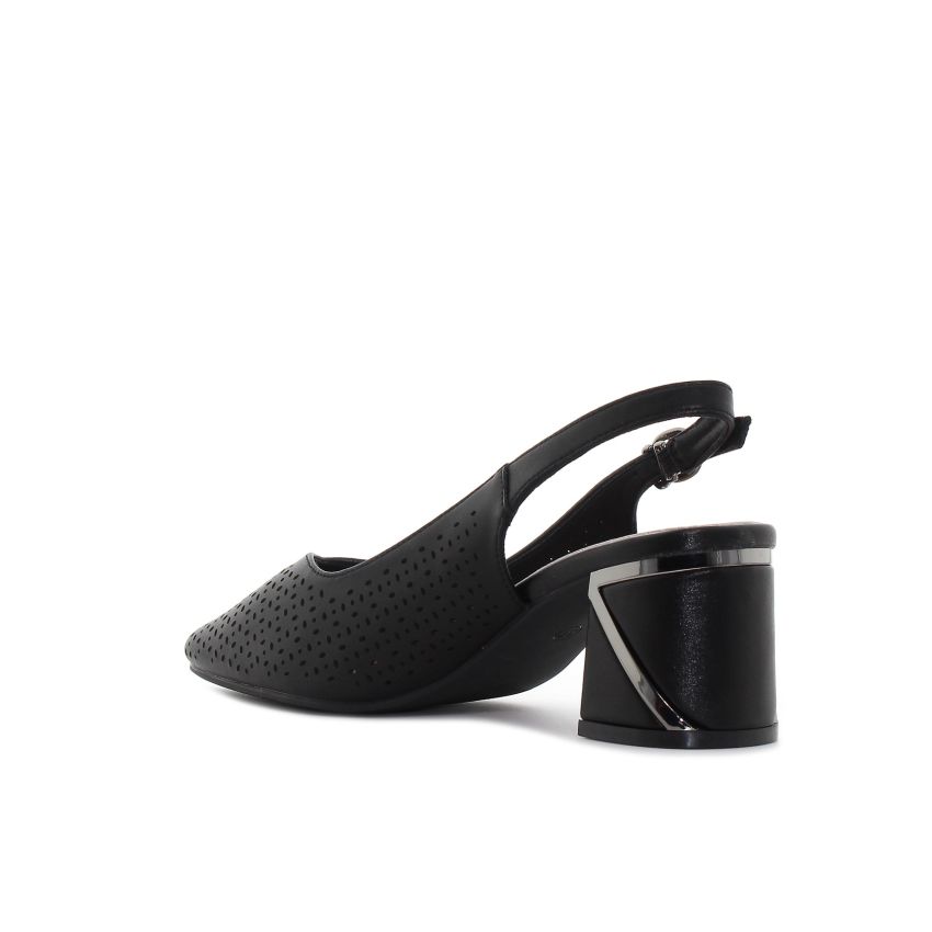 Yolera - Tina fekete női magassarkú -BY6885-1