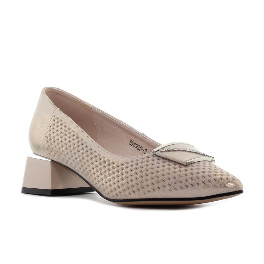 Yolera - Naomi bézs női magassarkú -BY6935-2