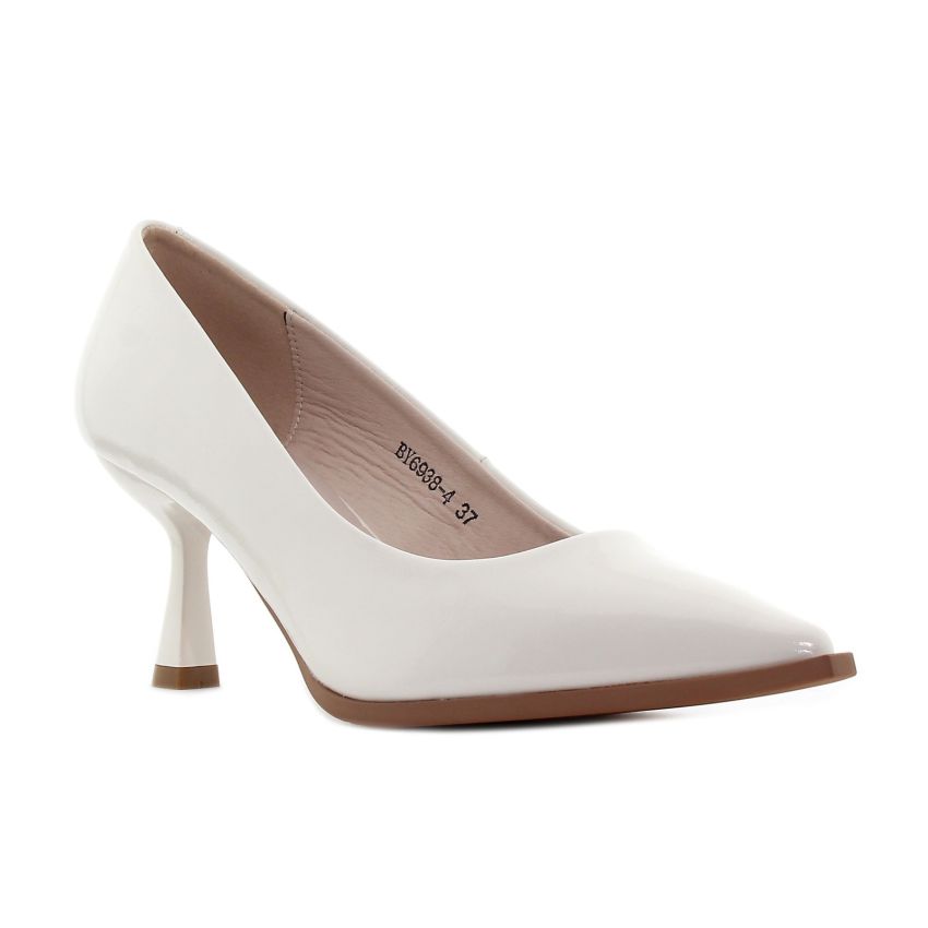 Yolera - Max fehér női magassarkú -BY6938-4