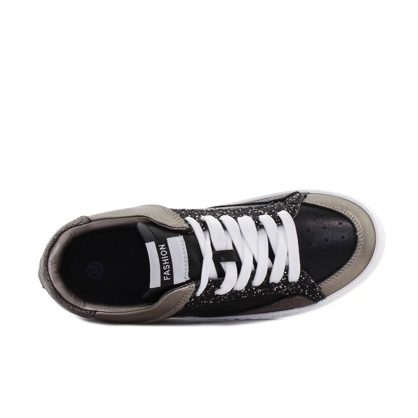 Yolera - Spark fekete női sneaker