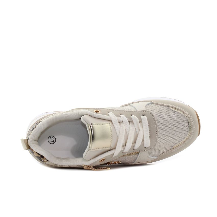 Yolera - Guns bézs női sneaker