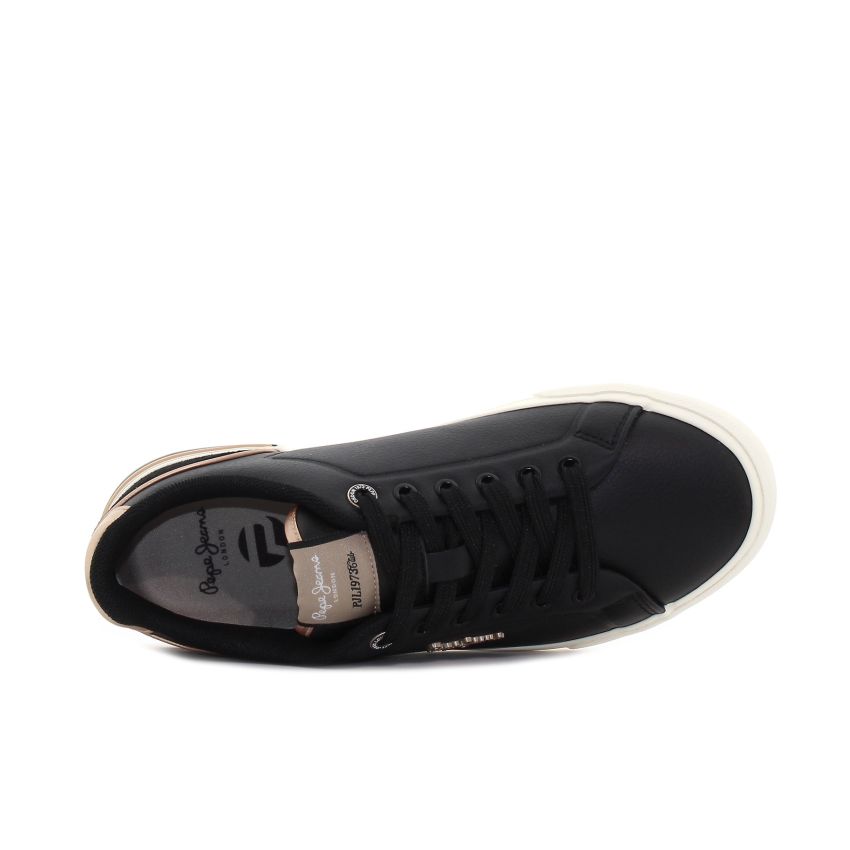 Pepe - Jeans Kenton Campus fekete női sneaker