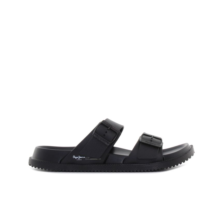 Pepe - Jeans Ocean Brand fekete férfi papucs