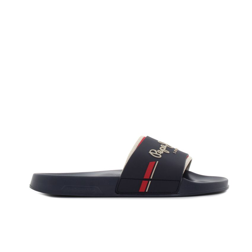 Pepe - Jeans Slider Glam sötétkék férfi papucs