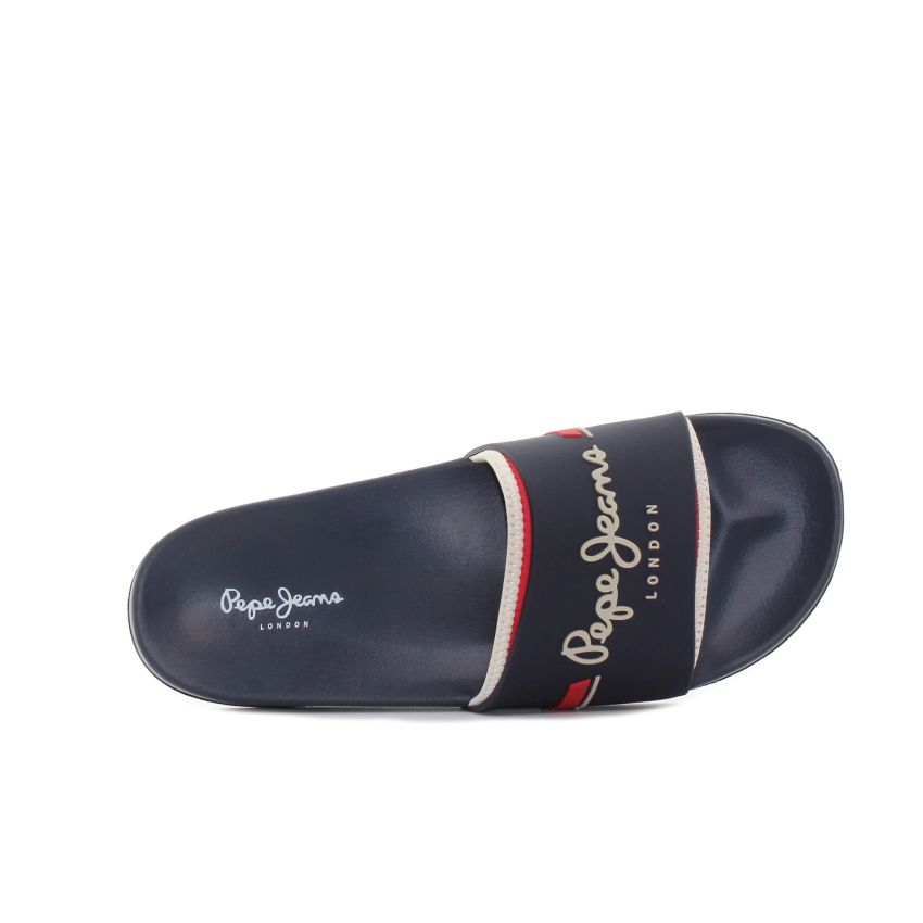Pepe - Jeans Slider Glam sötétkék férfi papucs