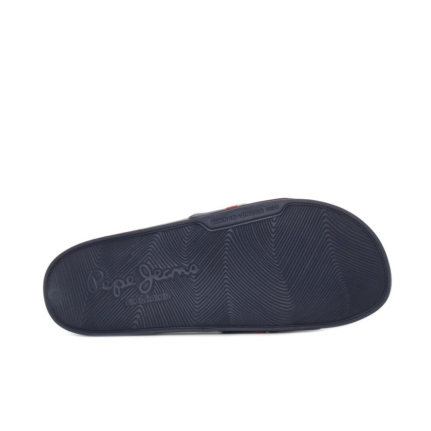 Pepe - Jeans Slider Glam sötétkék férfi papucs