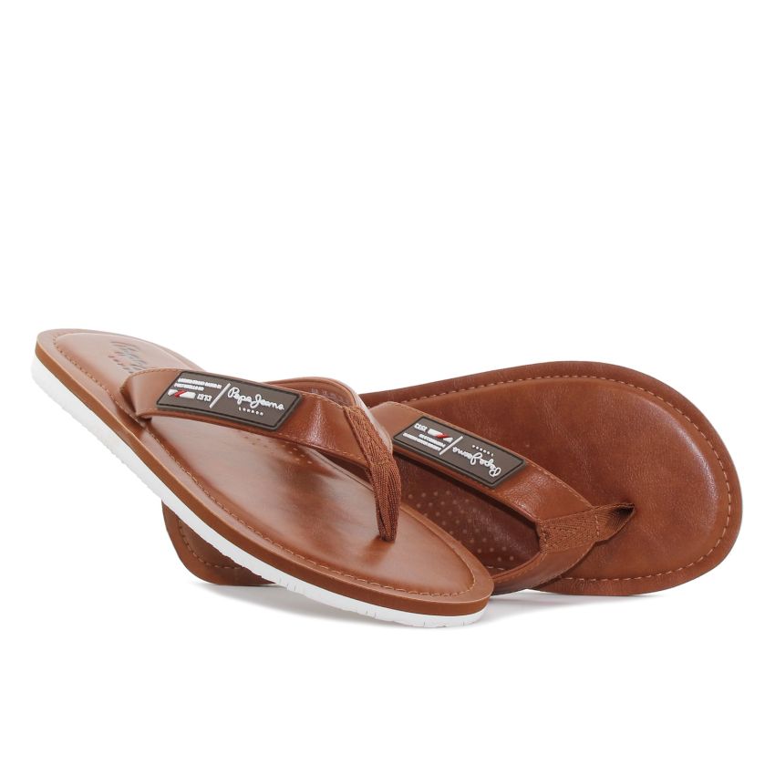 Pepe - Jeans Wind Heritage barna férfi papucs