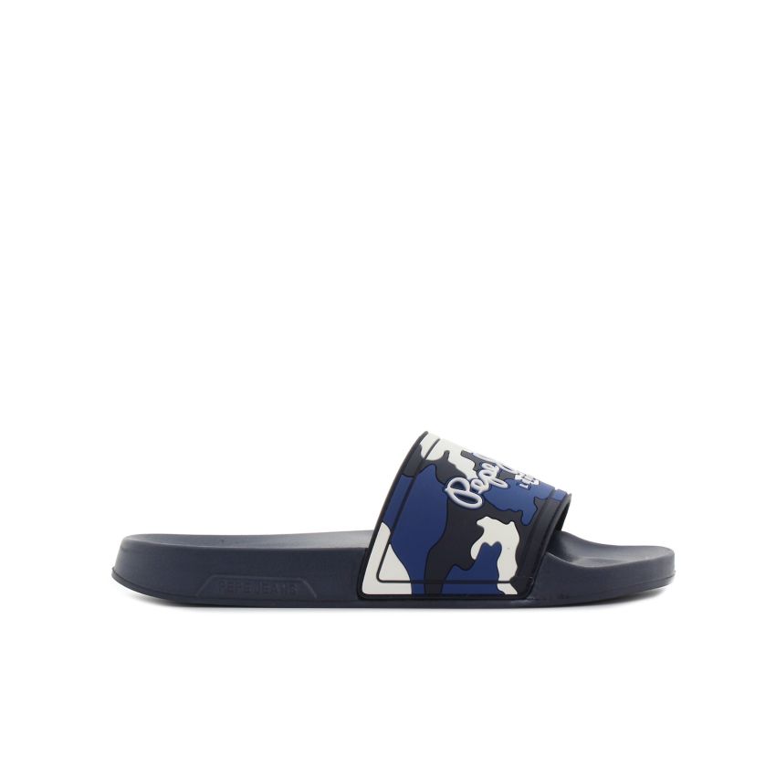 Pepe - Jeans Slider Camo sötétkék férfi papucs