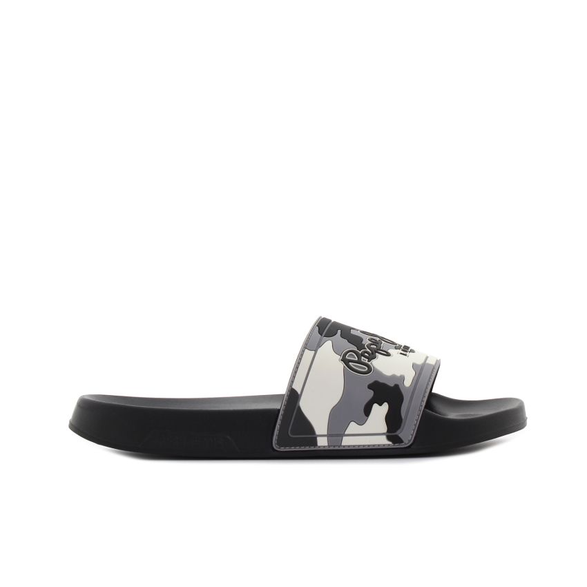 Pepe - Jeans Slider Camo fekete férfi papucs