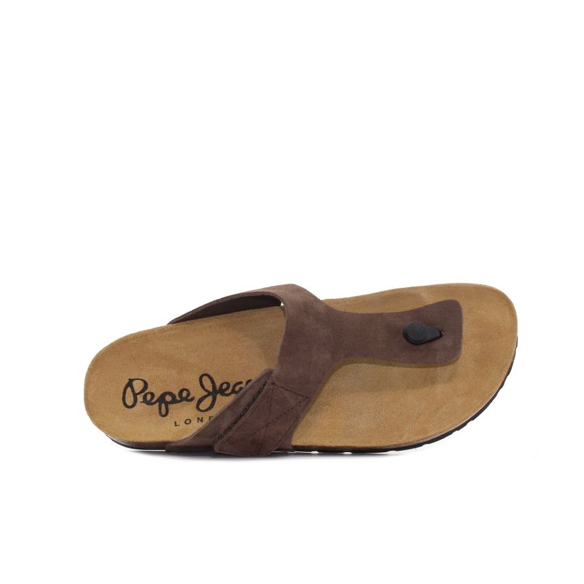 Pepe - Jeans Bio Edition barna férfi papucs