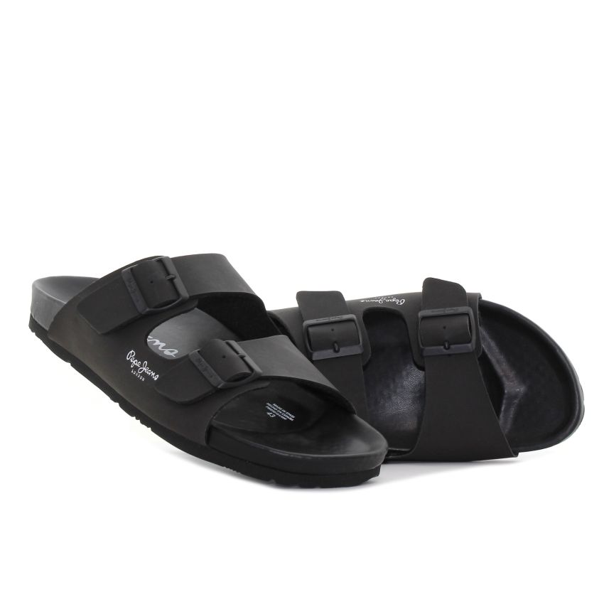 Pepe - Jeans Bio Royal Double fekete férfi papucs