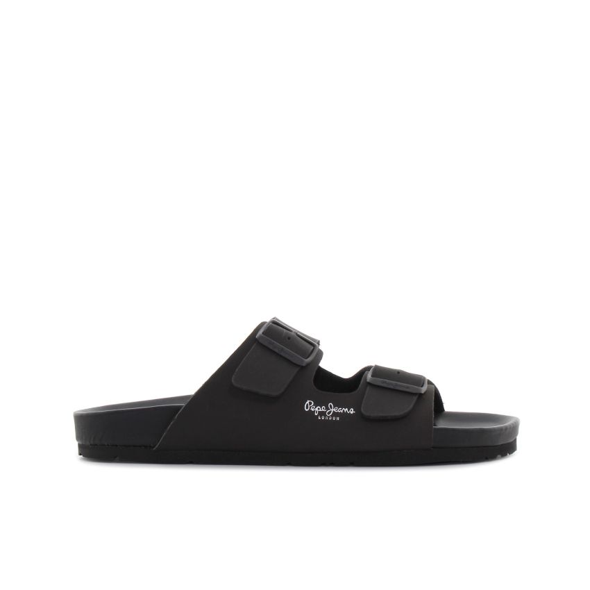 Pepe - Jeans Bio Royal Double fekete férfi papucs