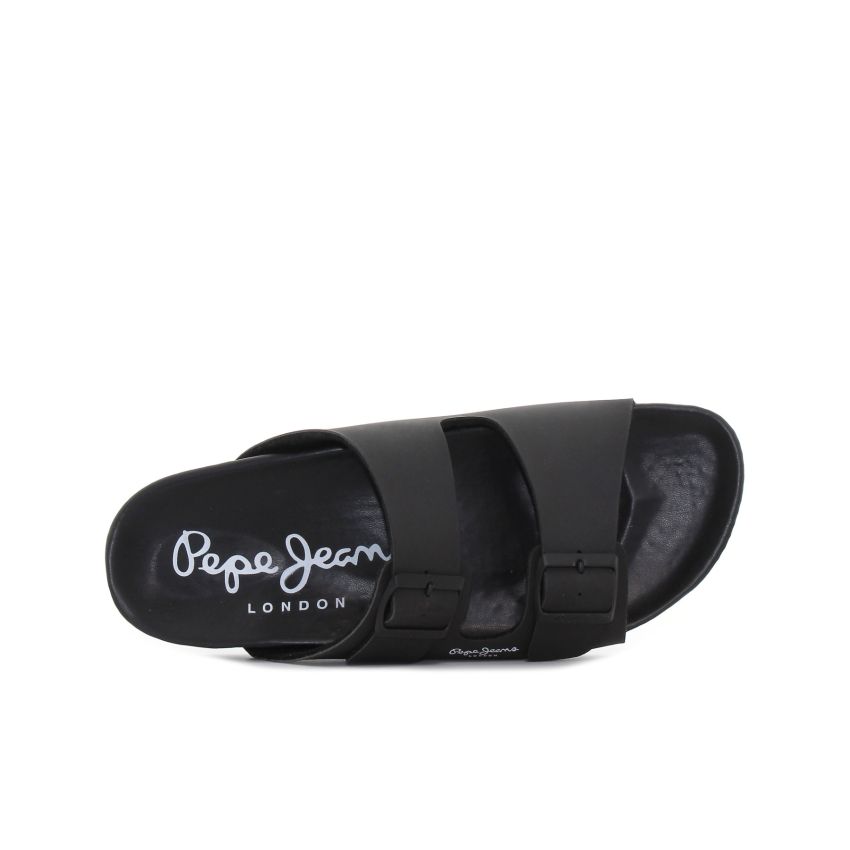 Pepe - Jeans Bio Royal Double fekete férfi papucs