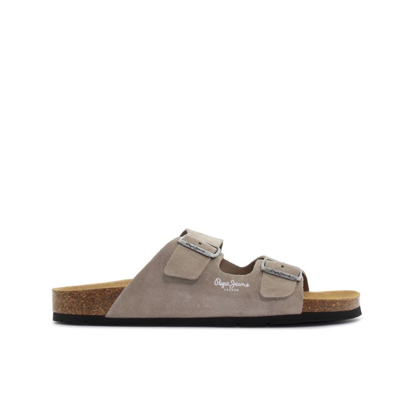 Pepe - Jeans Bio Suede bézs férfi papucs