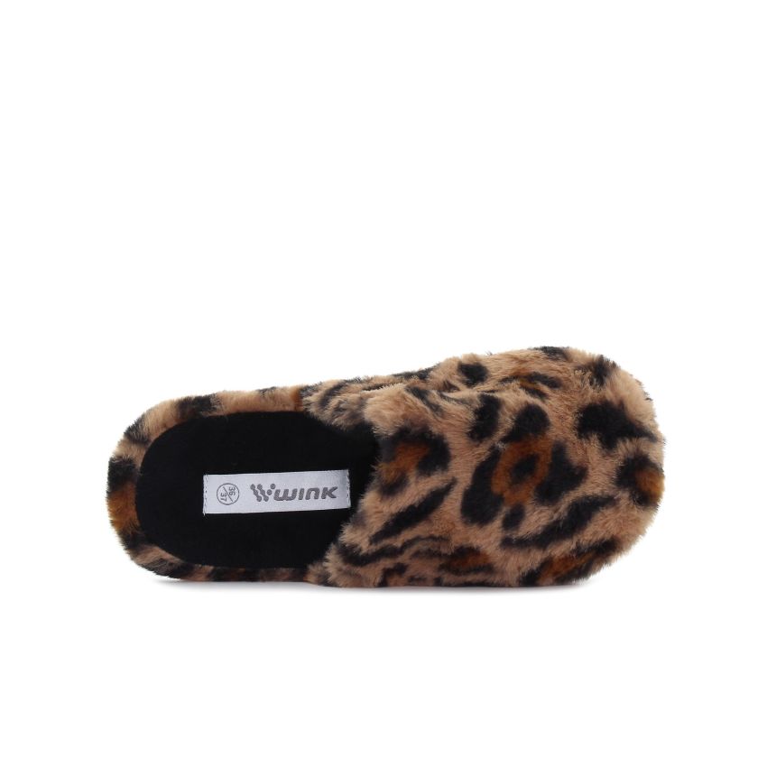 Wink - Ekli Wild barna női papucs