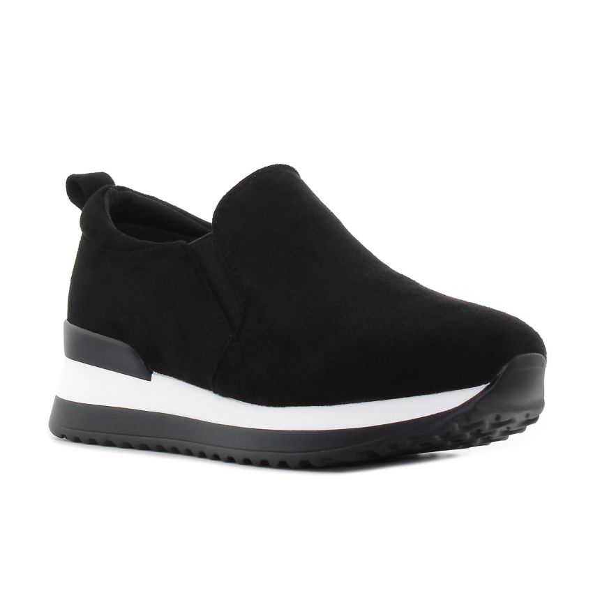 Yolera - Timie fekete női bebújós cipő