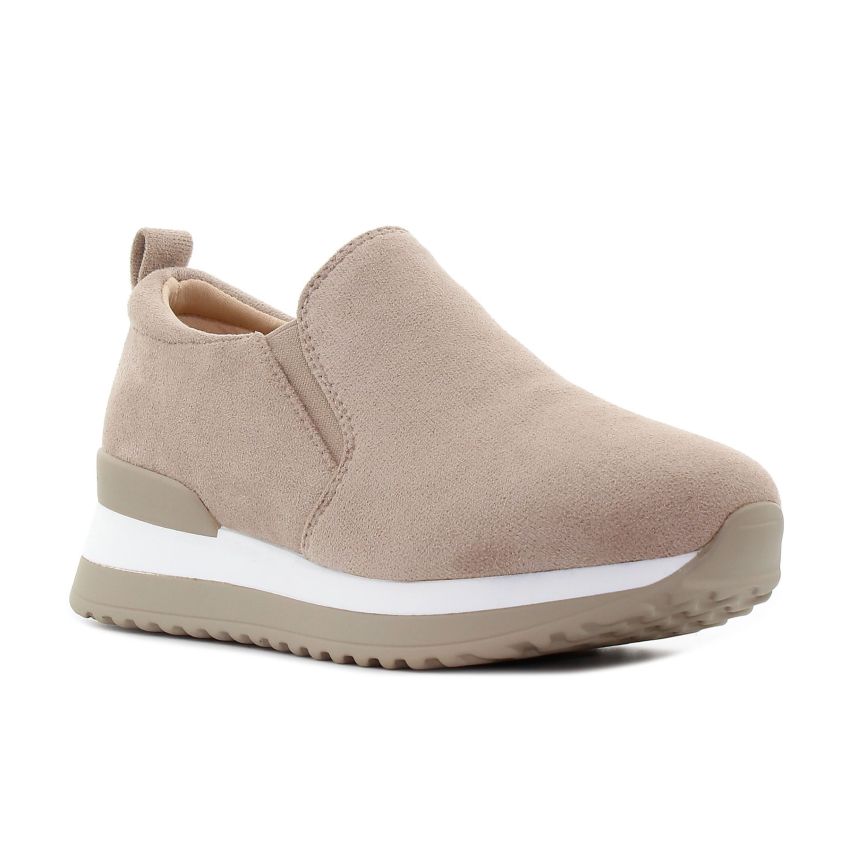 Yolera - Timie bézs női bebújós cipő