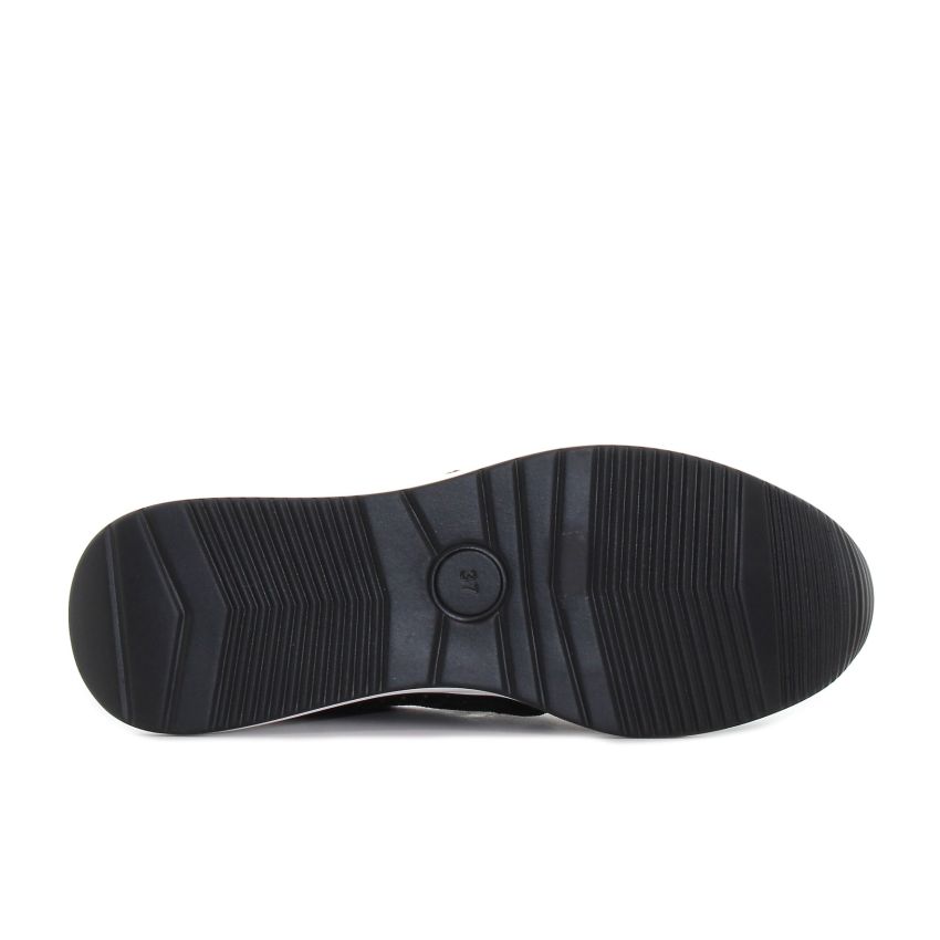 Yolera - Timie High fekete női bebújós cipő