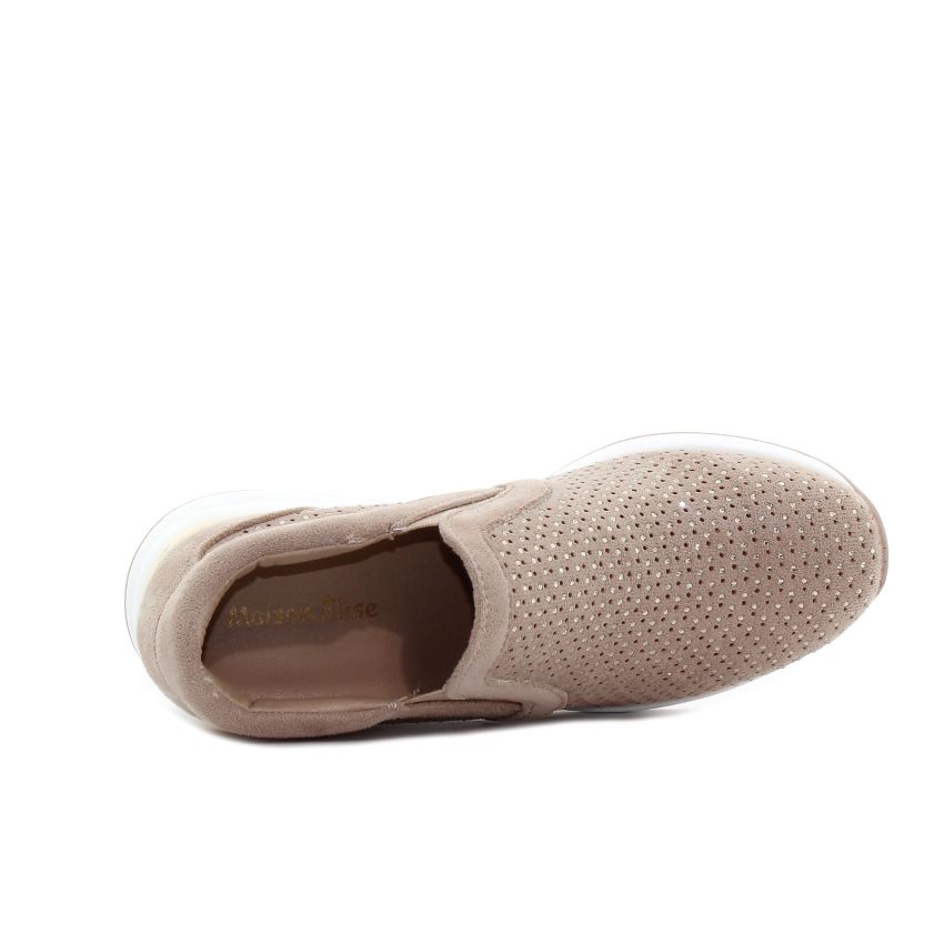 Yolera - Timie High bézs női bebújós cipő