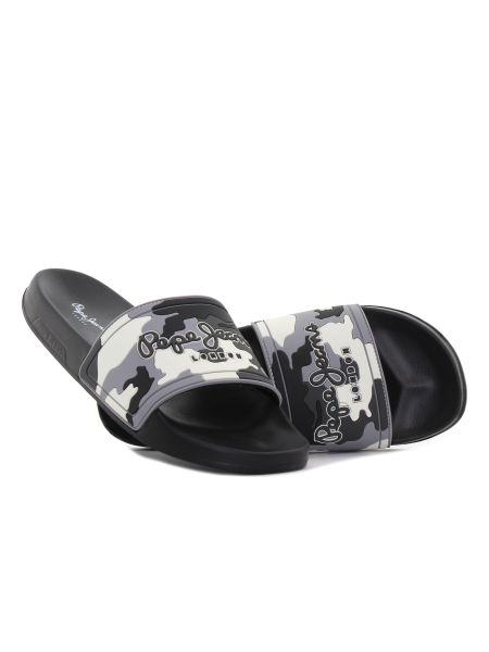 Pepe - Jeans Slider Camo negru bărbați slipperi
